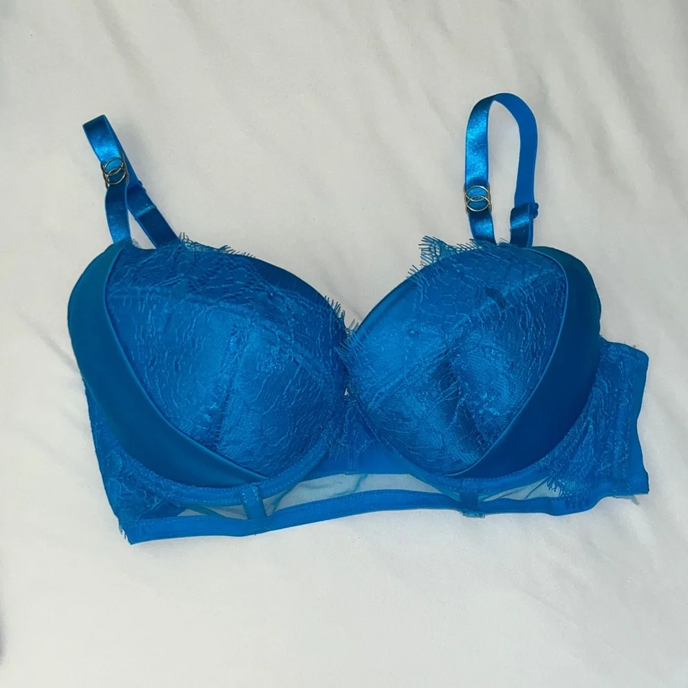 Ann Summers The Siren Plunge Bra Blue 34D